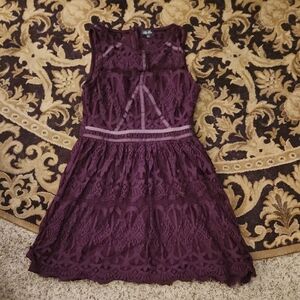Lily Rose Purple Halter Sundress Wedding Guest